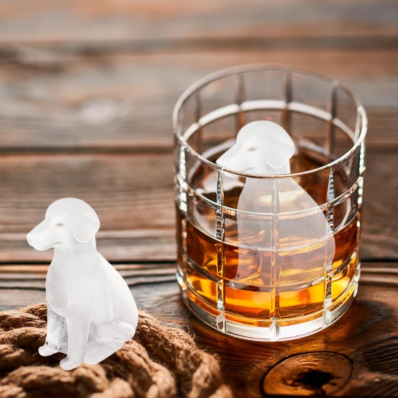 Nerien Dog Ice Cube Tray Mold - 3D Labrador Shape Ice Cube Trays, Cute Ice Cube Molds for Whiskey Bourbon, 4-Hole Large Fun Shapes Ice Cube Trays, Funny Dog Gifts for Dog Lovers Women Men - Image 5